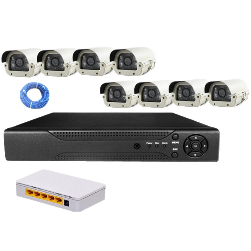 Conjunto de monitoreo de 8 vías de poe Conjunto de equipos de monitoreo Conjunto de monitoreo doméstico Conjunto de monitoreo de seguridad