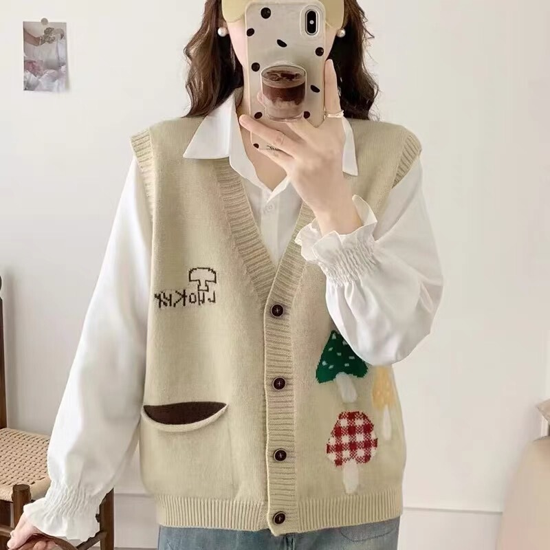 马甲背心针织气质外套秋冬新款时尚毛衣高级感显瘦女洋气外套开衫|undefined
