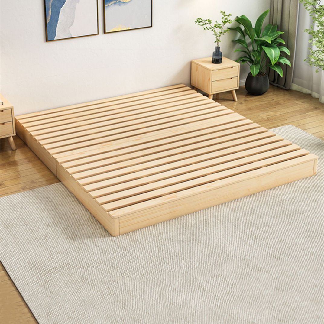 Four-Sided Sealing Board Tatami Floor Bed Dz Breathable Moisture-Proof Environmental Protection Waist Wood Color Affordable Installation-Free Bed Frame