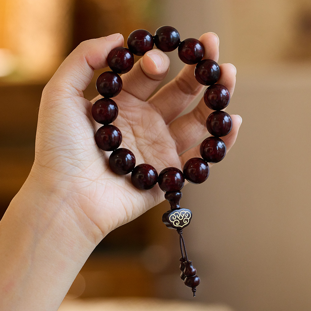 Small Leaf Red Sandalwood Bracelets For Men And Women,Buddhist Beads,Good Luck Beads,Original Sandalwood,Natural Indian Old Material,Venus,Literary Toy Accessories Bracelets
