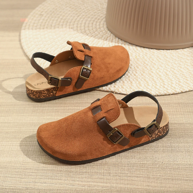 Новые двухстовые ботинки Биркеншток с полуподпорой свод Foot arch support для внешней торговли модная универсальная женская ленивые сандалии