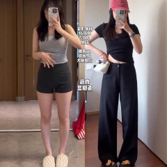 黑色阔腿裤2025年新款女大码高腰垂感显瘦宽松休闲微喇西装裤秋