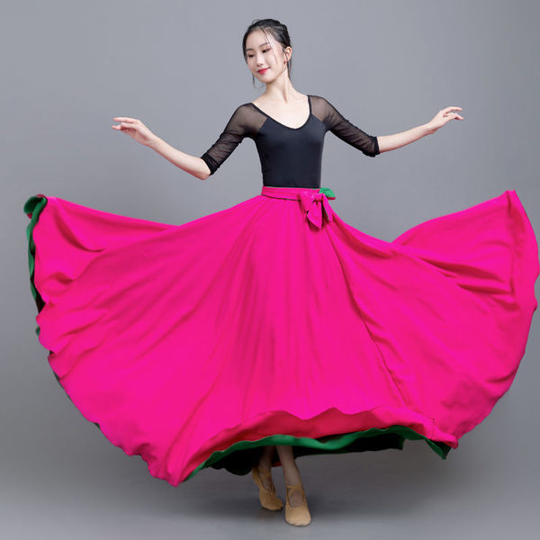 Eight -meter large skirt double -sided 540 -degree chiffon dance…