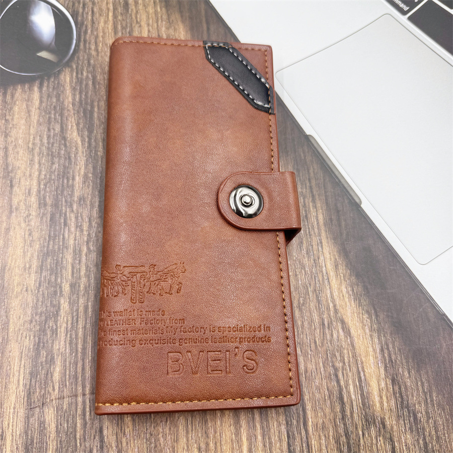 Herren Geldbörse Lang Herren Portemonnaie Multi Card Organizer Kartentasche Anzugtasche Lang West Clip Clutch Bag_voghion.com