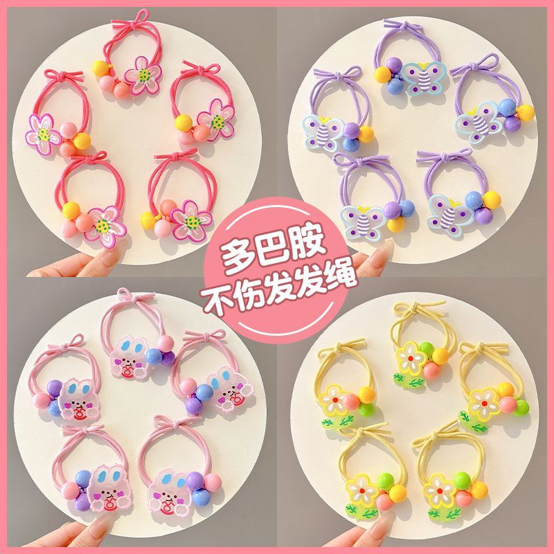 Niñas no lesionan la dopamina cabello niños de alta elasticidad correa de cabello de cabello niñas lindas princesas coreanas tocado