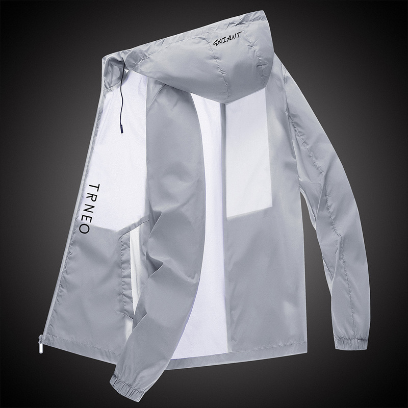 Chaqueta de protección solar de moda nueva chaqueta delgada de hombre de verano al aire libre ventilada ropa de piel anti-UV