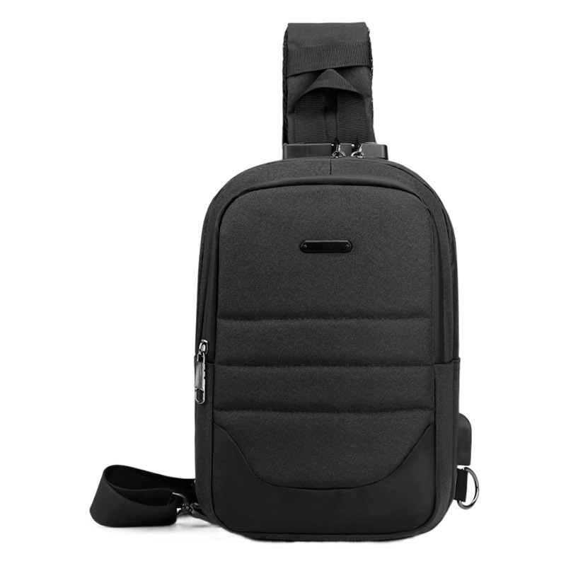 usb Chest Bag Password Lock Anti-theft Business Small Backpack Riding Bag Men's Multifunctional Outdoor Sports Shoulder Crossbody Bag