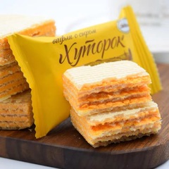 Imported Biscuits Russia Small Farmhouse Milk Can Fresh Milk Snacks Leisure Food Wafer Biscuits 408g/Bag