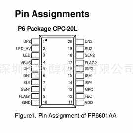 FP6601AA USB Type A 快充协议识别IC FCP QC2 QC3.0