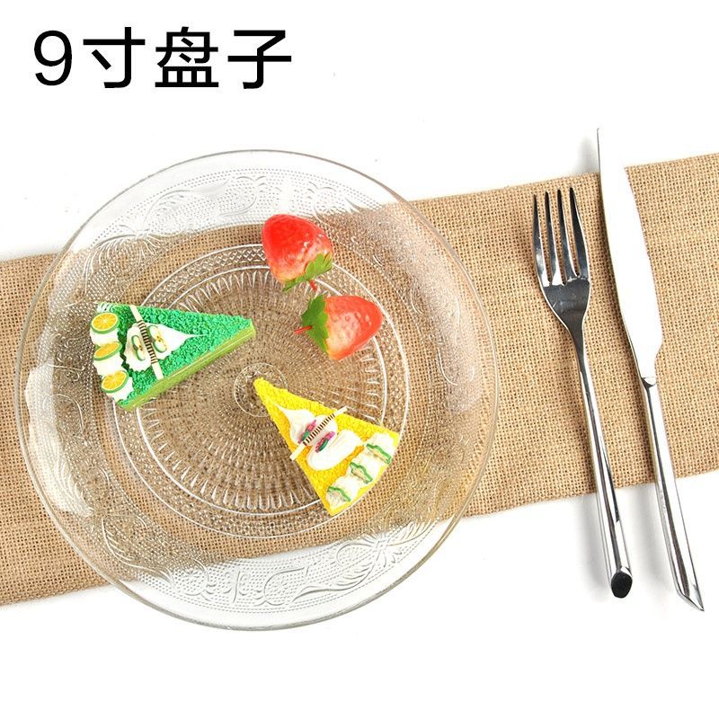 Plato de frutas de vidrio transparente creativo platos de perlas bar ktv snack platos de ensalada de frutas platos caseros