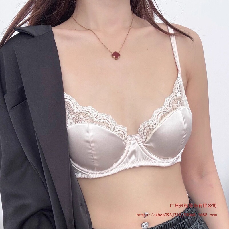 Satin Lingerie Set for Women, Lace Sexy Pure Desire Summer Thin Style with Underwire Push-Up Thin Strap Bra Satin Lingerie Set for Women, Lace Sexy Pure Desire Summer Thin Style with Underwire Push-Up Thin Strap Bra
