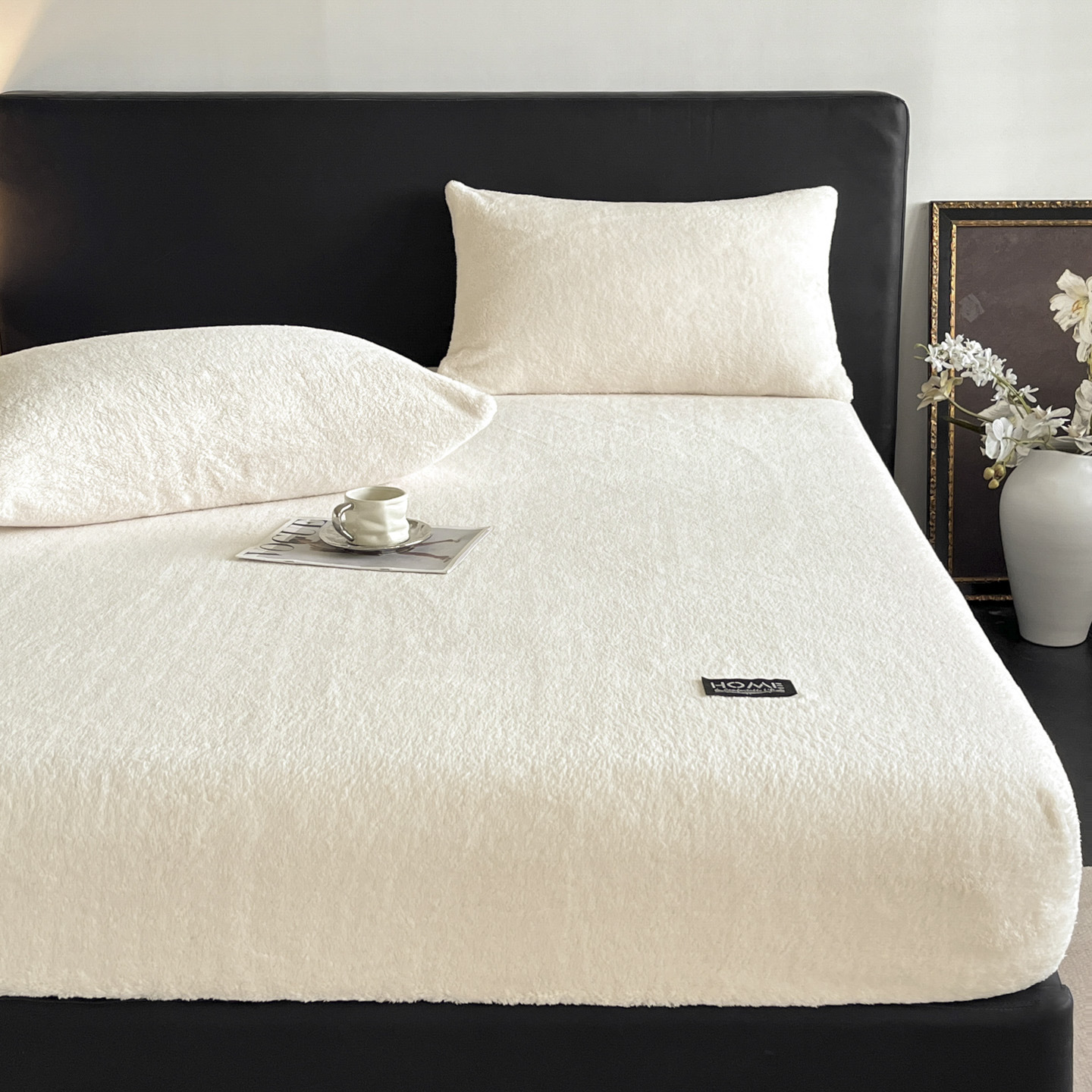 New Style Soft Cotton Half-Velvet Fitted Sheet Single Piece Thickeneded Cashmere Bedspread Anti-Slip Baby Velvet Mattress Protector