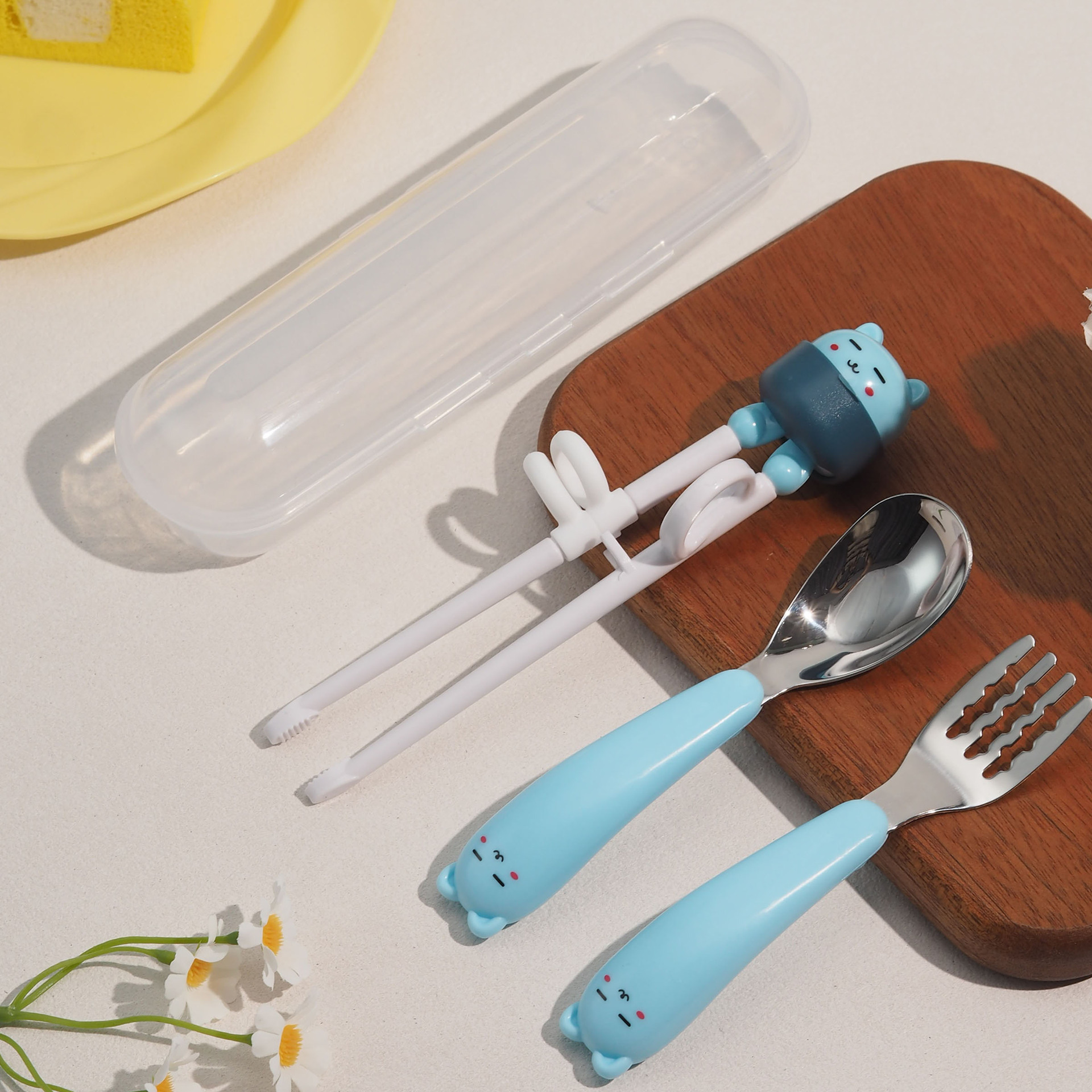 Children's handheld set stainless steel for supplementary food