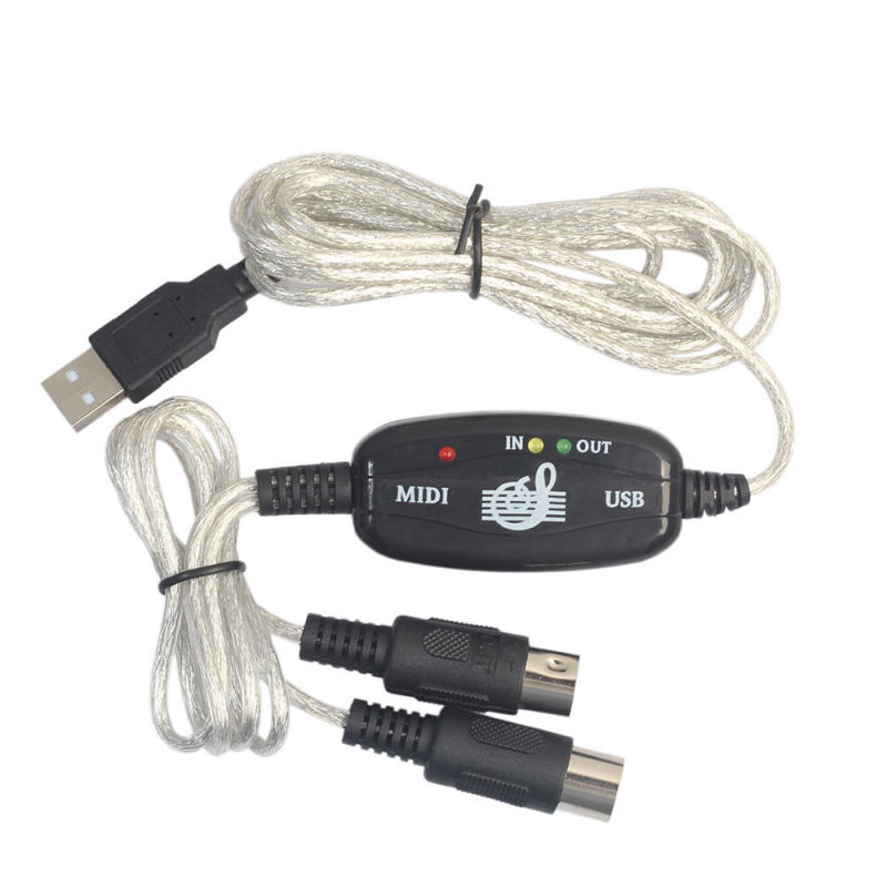 Midi Cable Music Editing Cable Midi to USB Cable Electronic Keyboard Music Cable