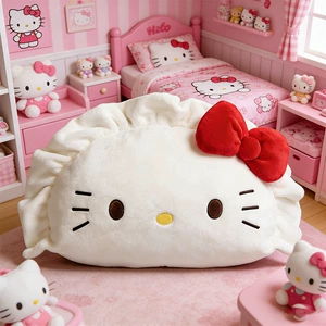 Hello Kitty plush toy dumpling pillow, cute large sofa cushion, student dormitory bed cushion