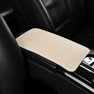 Factory Direct Delivery Car Suede Armrest box pad - suede-armrest-cushion-beige