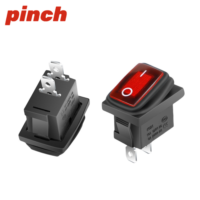 KCD1小型船型スイッチ3a 6a 250v 6足3段234足2段ライト付き浄水器電子船型反り板|undefined