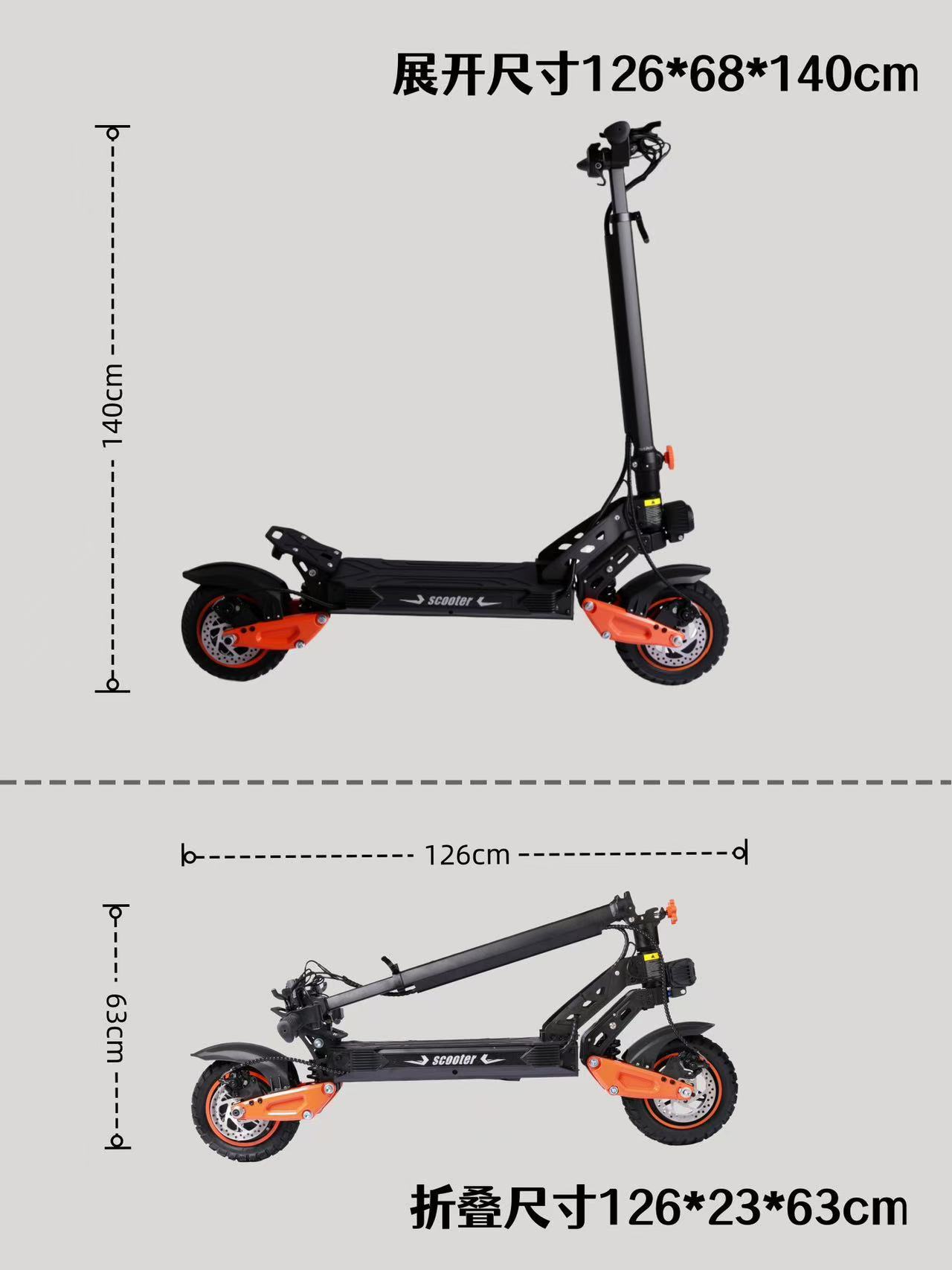 New Cross-Border 11inch Off-Road Electric Scooter with Lithium Battery, Foldable Electric Vehicle for Driving and Commuting, Two-Wheeled Electric Bike