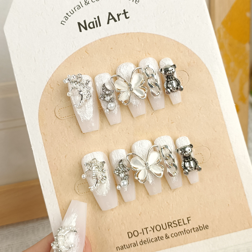 Xiaohongshu Douyin parche de arte de uñas caliente fototerapia para usar uñas de diez piezas