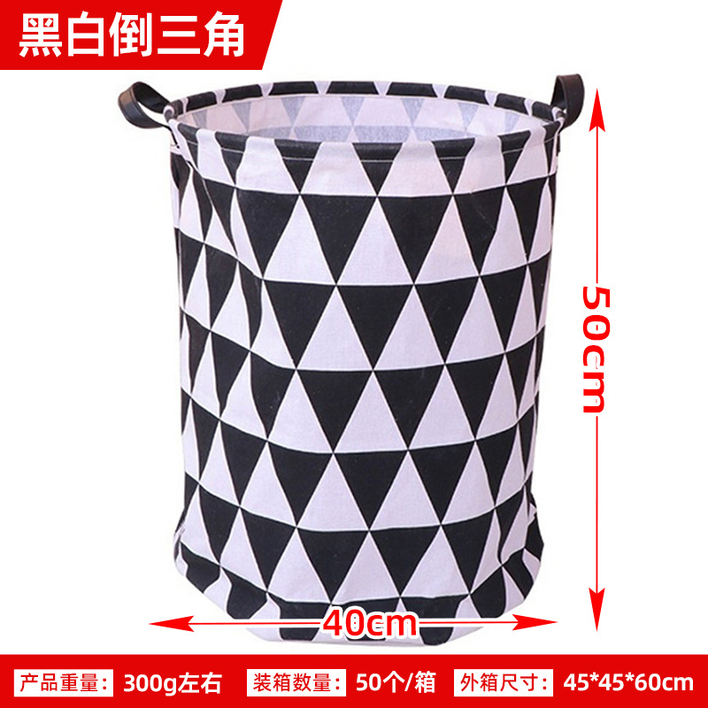 Posta gratuita casera gran cartón plegable tela algodón y lino juguetes caseros almacenamiento barril