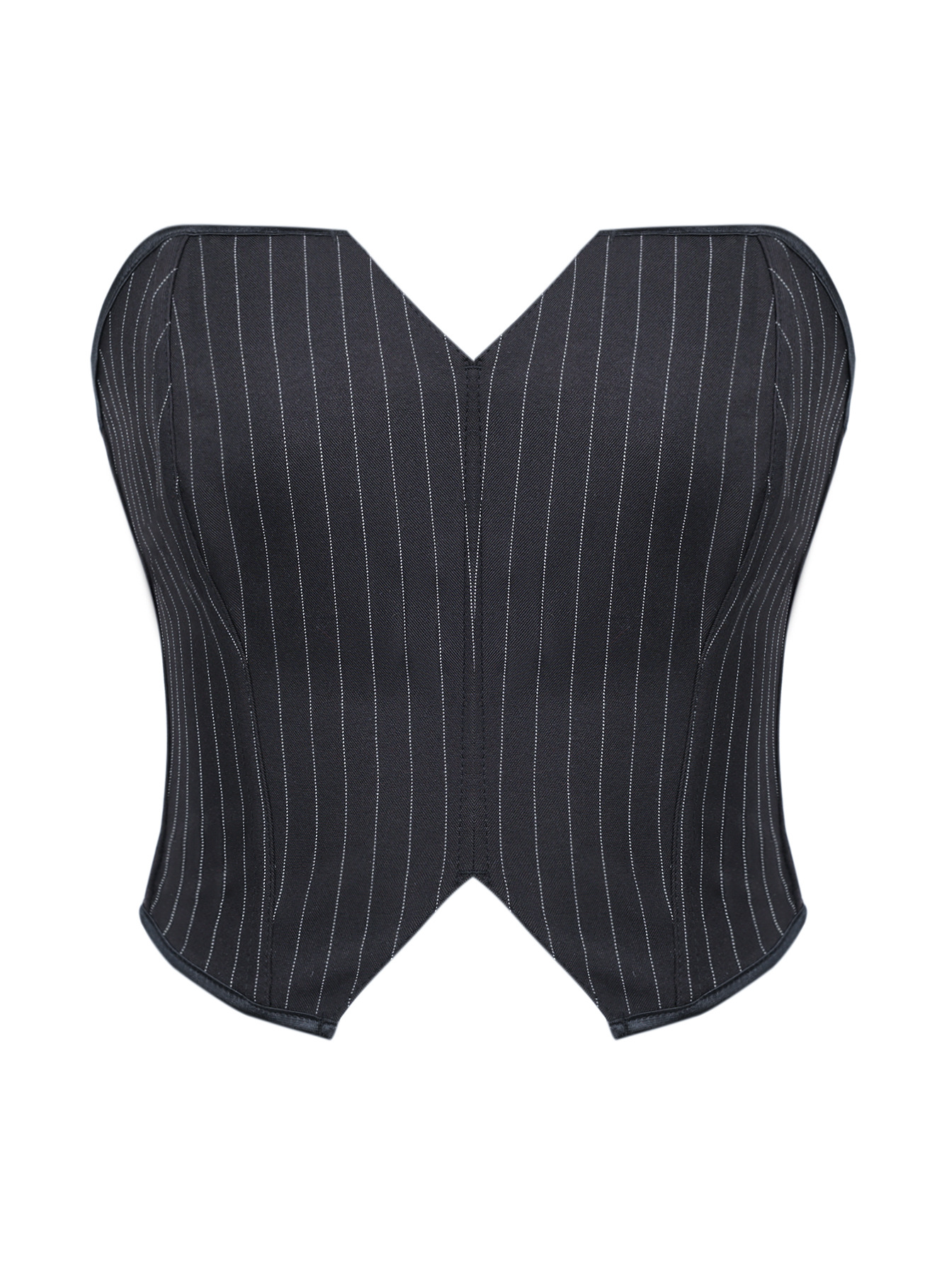 Nuevo traje de rayas negras hueso de pescado pectoral cinturón sexy damas top ajustado suministro transfronterizo lotes