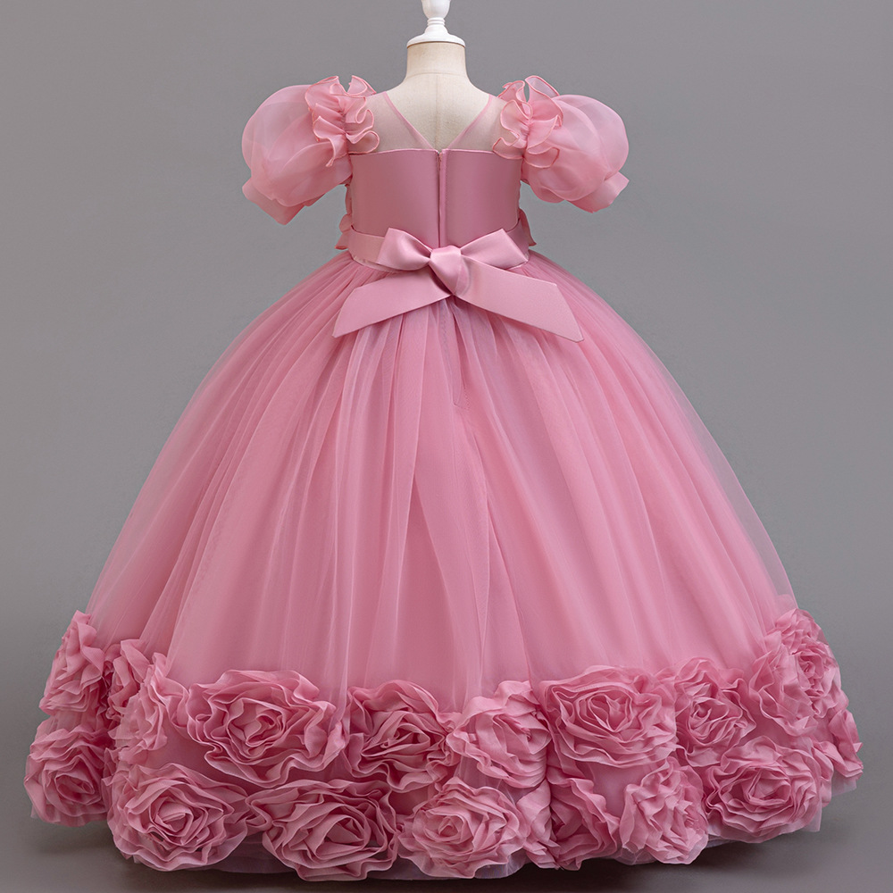 Niñas vestidos de princesa Europa y Estados Unidos vestidos de fiesta de cumpleaños niños anfitriones de alta gama ropa de piano