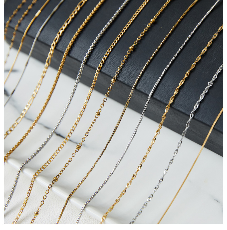 Fashion Geometric Titanium Steel Chain Necklace display picture 6
