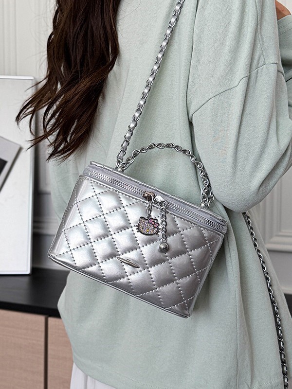 Bolsa de mano de cadena de diamante transfronteriza de alto nivel 2026 nueva bolsa de caja de viento de fragancia de estilo exterior bolso de lujo ligero