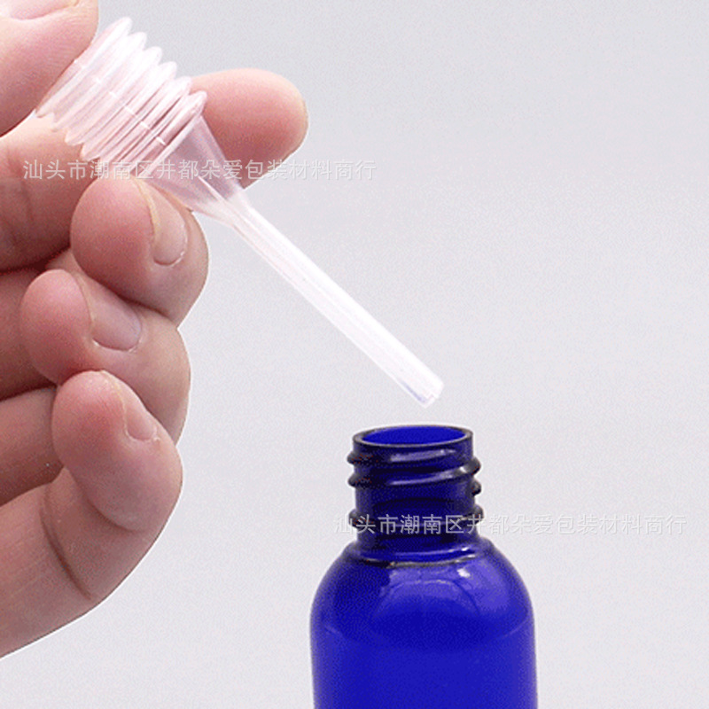 Desembalaje de perfume artefacto embudo pequeño pajita de plástico cosmético de belleza herramienta de envasado gotero transparente PP extractor recto