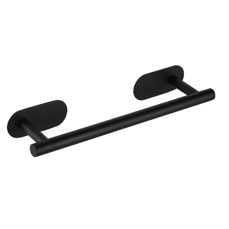 Transfronterizo 304 sostenedor de tejido de acero inoxidable traje de baño libre de perforación de hardware colgante toalla rack traje negro sola varilla