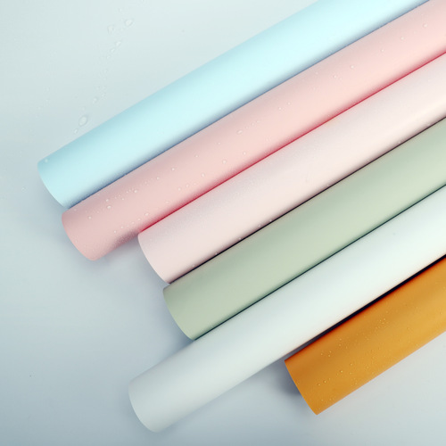 Factory direct sales single color Korean style paper bouquet gift box wrapping paper waterproof flower wrapping paper flower packaging material paper