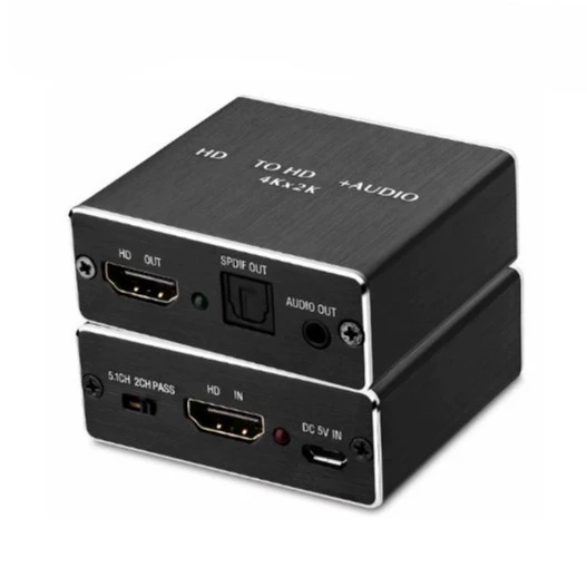HDMI аудио разделитель HD декодер HDMI в волокно 4K30ГцW волоконная аудио 3.5 интерфейс