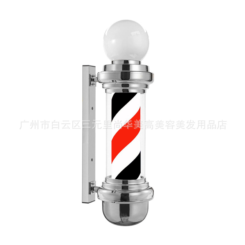 2024 salón de peluquería luces giratorias luces de pared giratorias LED luces giratorias de moda barber pole exportación transfronteriza