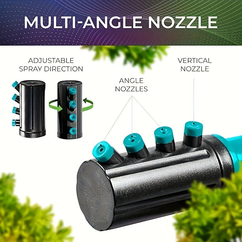 Garden Irrigation Automatic Sprinkler Set, Shower Tool For Dust Removal And Maintenance, 360-Degree Adjustable_voghion.com