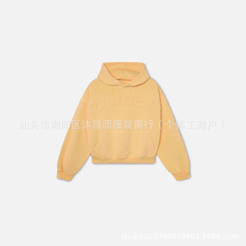 European and American Style New American-Style Washed Patterned Long-Sleeve Hooded Sweatshirt Japanese Trendy High-End Jacket for Women