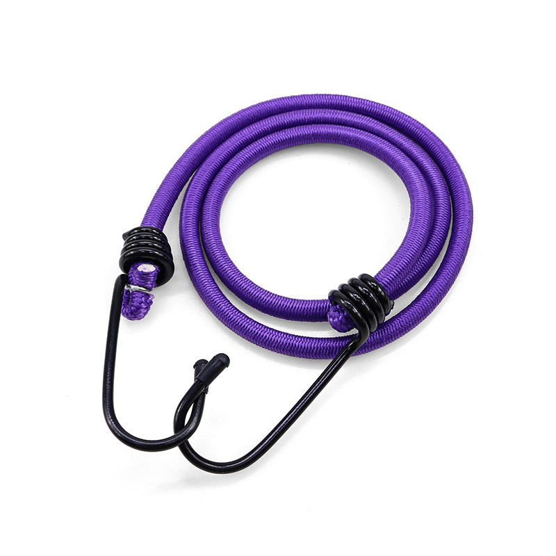 摩托车捆绑绳防丢丈根绳6mm弹力橡胶电泳钩 行李绳绑带铁挂钩批发