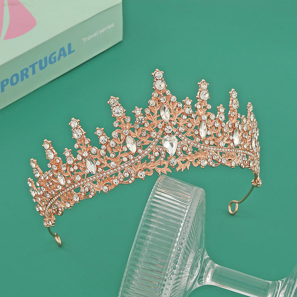 Corona de oro rosa + diamante blanco