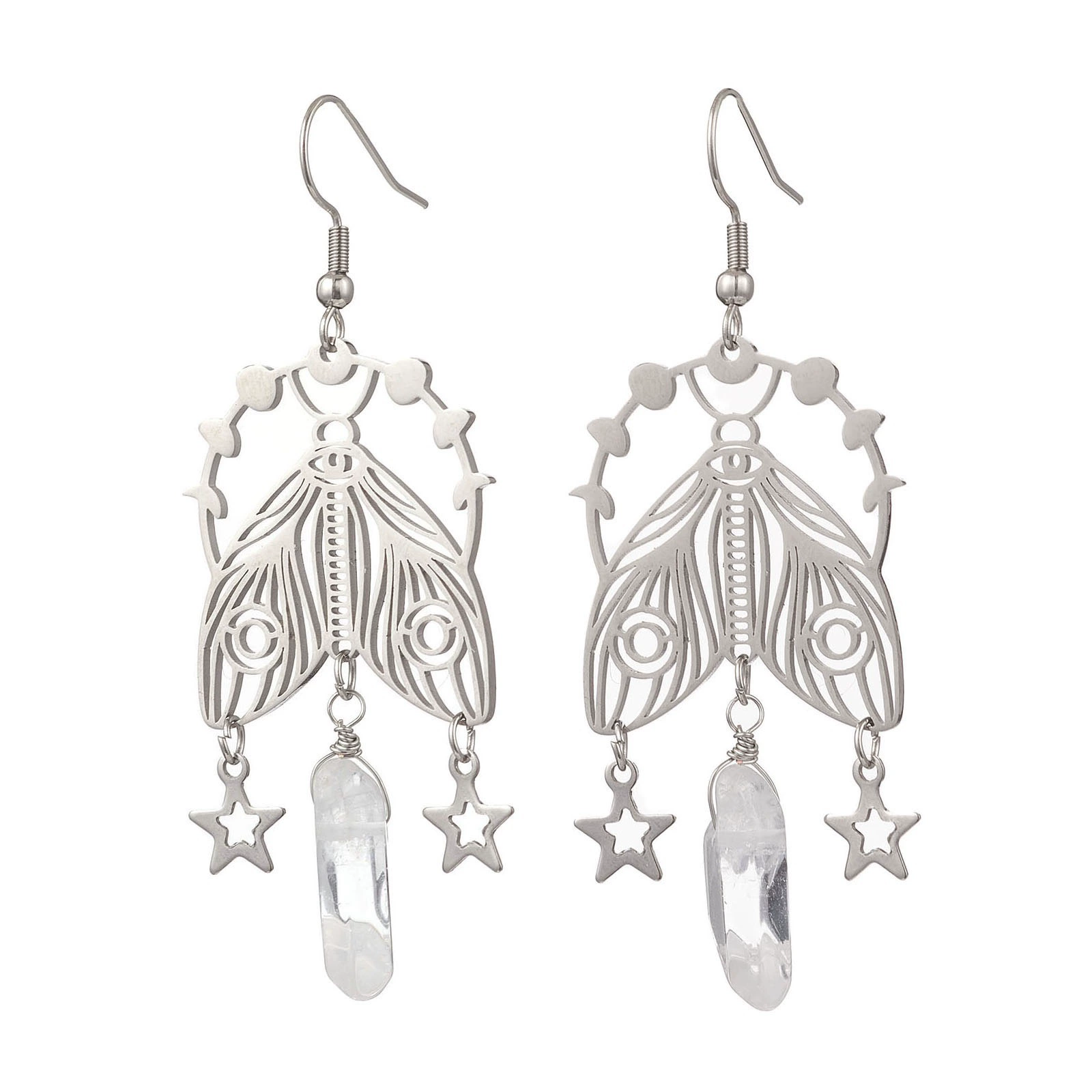 Серьги из органического кристалла, серьги, серебряная игла, аксессуар, образец серебра 925, оптом