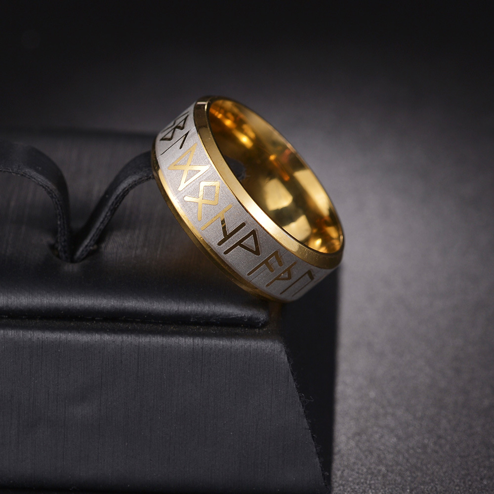 13, 6 Ring Size 1 Piece Quantity Basic Modern Style Streetwear Geometric 201 Stainless Steel Plating Gold Plated Men'S Rings
