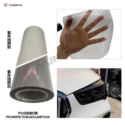 Tpu Headlight Film Light Black Dark – Car headlight protective film - tpu-turns-from-white-to-black-75mil-3-years-warranty-031m