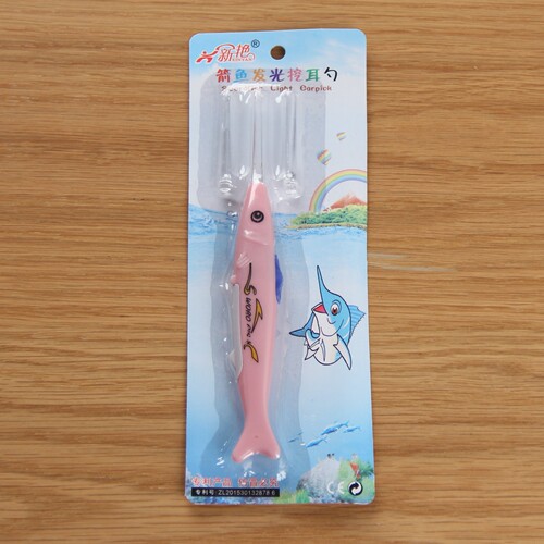Cartoon fish-shaped detachable cleaning ear scoop for adults and children luminous ear picking tool ear picking tool