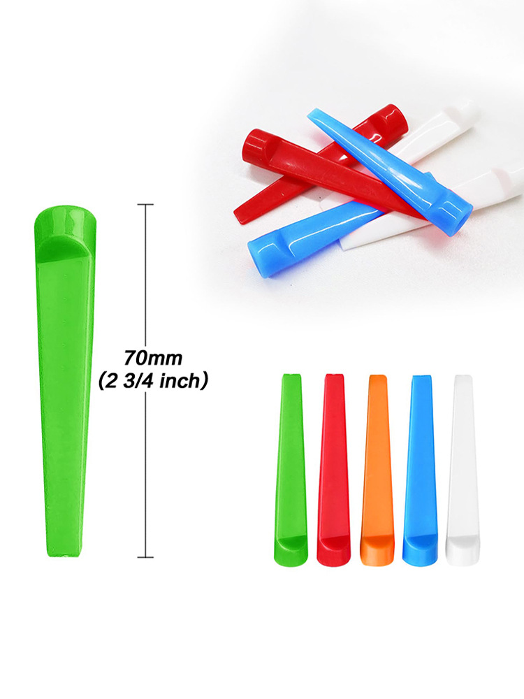 Çoxrəngli plastik golf tişi 7 sm, toplu qolf aksesuarı