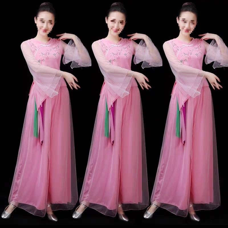 T5J Square Dance Costume Classical Yangko Dance Outfit New Fan Modern Dance Costume
