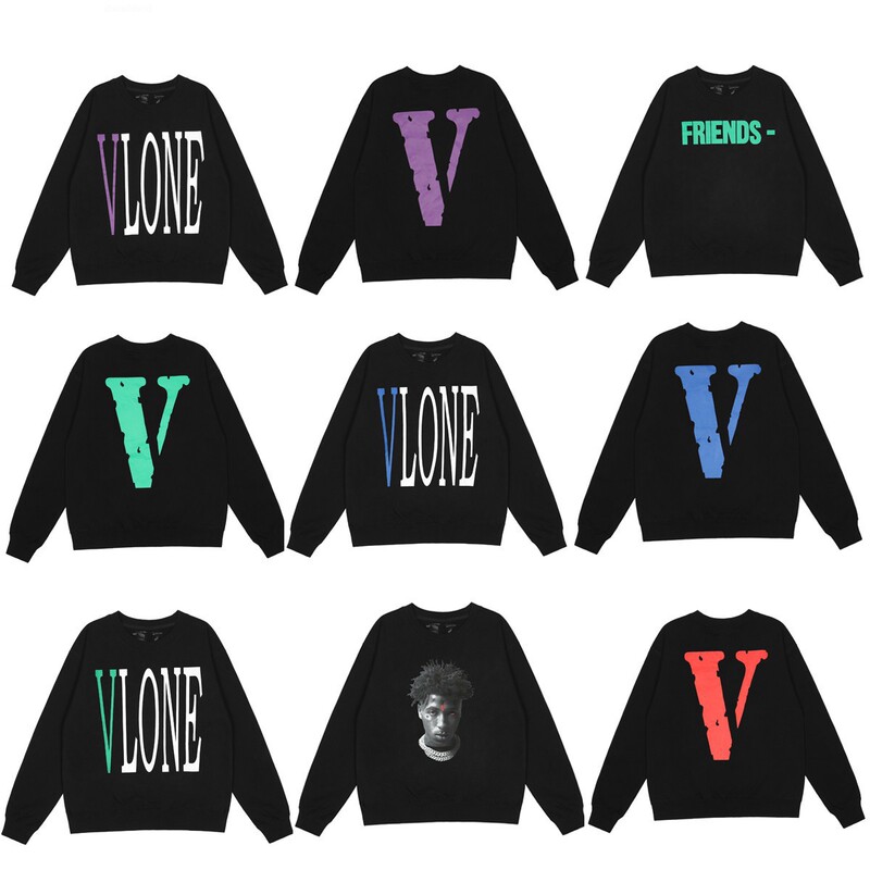 Vlone Trendy Brand Pullover Sweatshirt for Men and Women Friends Big V Spring and Autumn Sports Casual Long-Sleeve Wang Yibo Vlone Trendy Brand Pullover Sweatshirt for Men and Women Friends Big V Spring and Autumn Sports Casual Long-Sleeve Wang Yibo