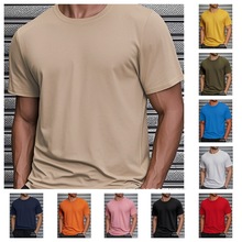 夏季衣服男款圆领空白款T恤厂家批发工厂自有生产线