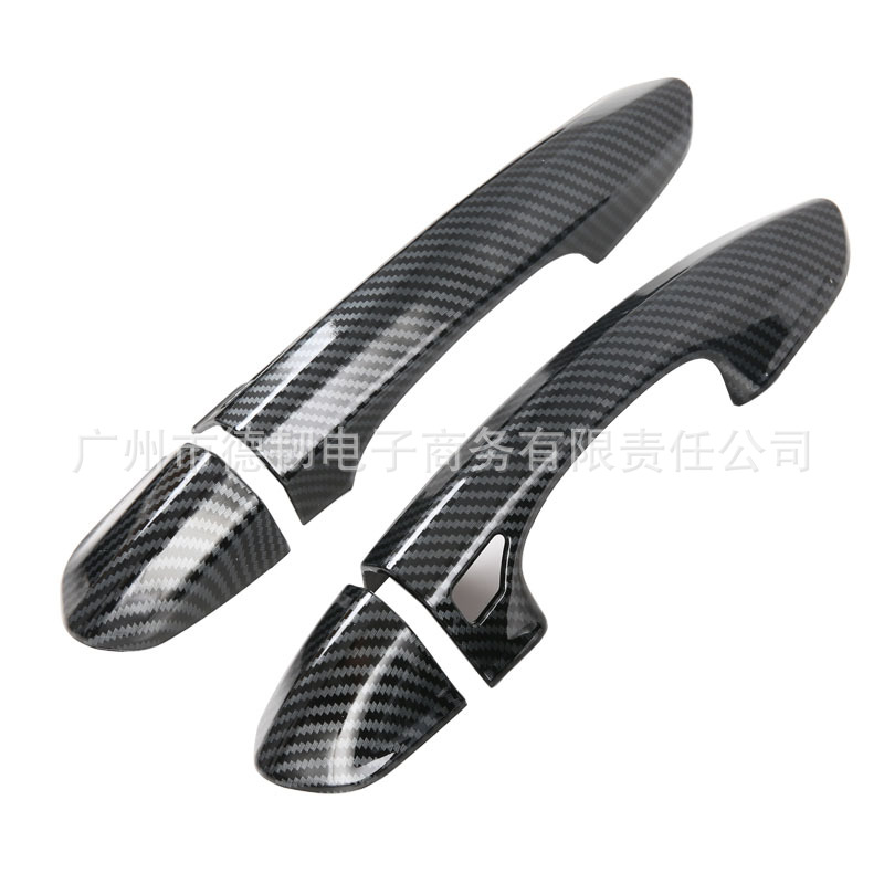 Suitable for 15-22-23 Ford Mustang Mustang carbon fiber pattern handle sticker door handle decoration cover
