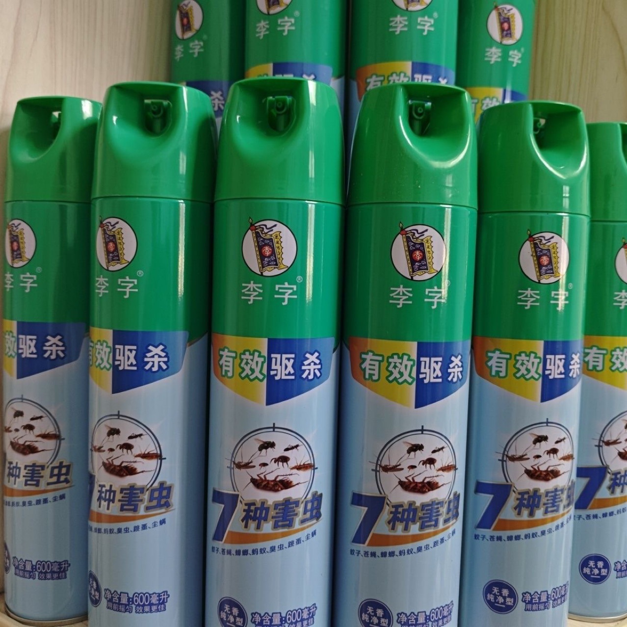 600ml Li Zi Cedar Aerosol Insecticide for Home Indoor and Outdoor Use to Repel and Kill Flies, Ants, Small Flying Insects, Fleas, and Cockroaches