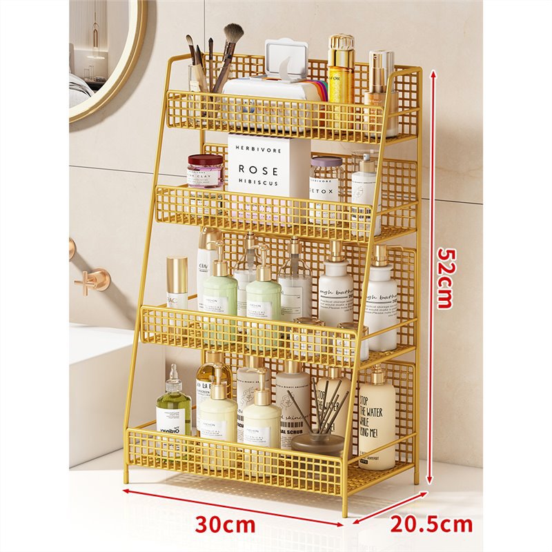 Estante Organizador para Lavabo de Hierro de 4 Niveles para Baño