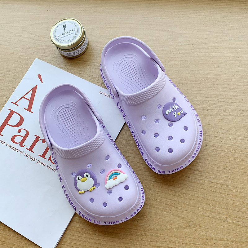 Zapatos con agujeros para mujer Xia ins marea suela gruesa Baotou zapatos de enfermera antideslizantes zapatos de oficina transpirables de moda sandalias y zapatillas para mujer