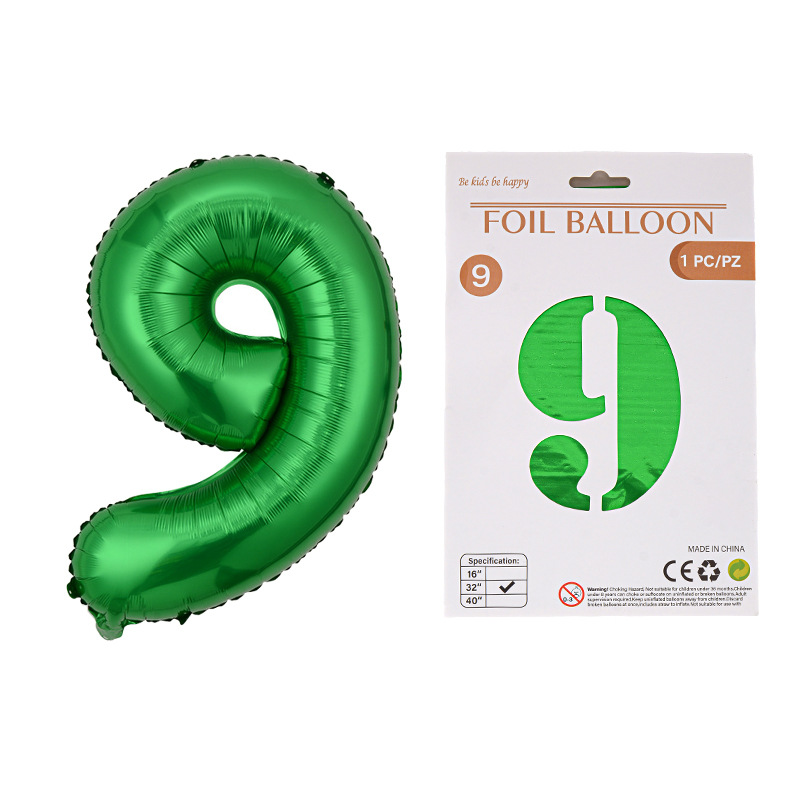 Globo de película de aluminio digital de 32 pulgadas, tarjeta de papel, tapa dura, paquete individual, cuerpo delgado, fiesta digital, globo decorativo flotante